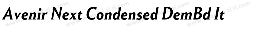 Avenir Next Condensed DemBd Ita字体转换
